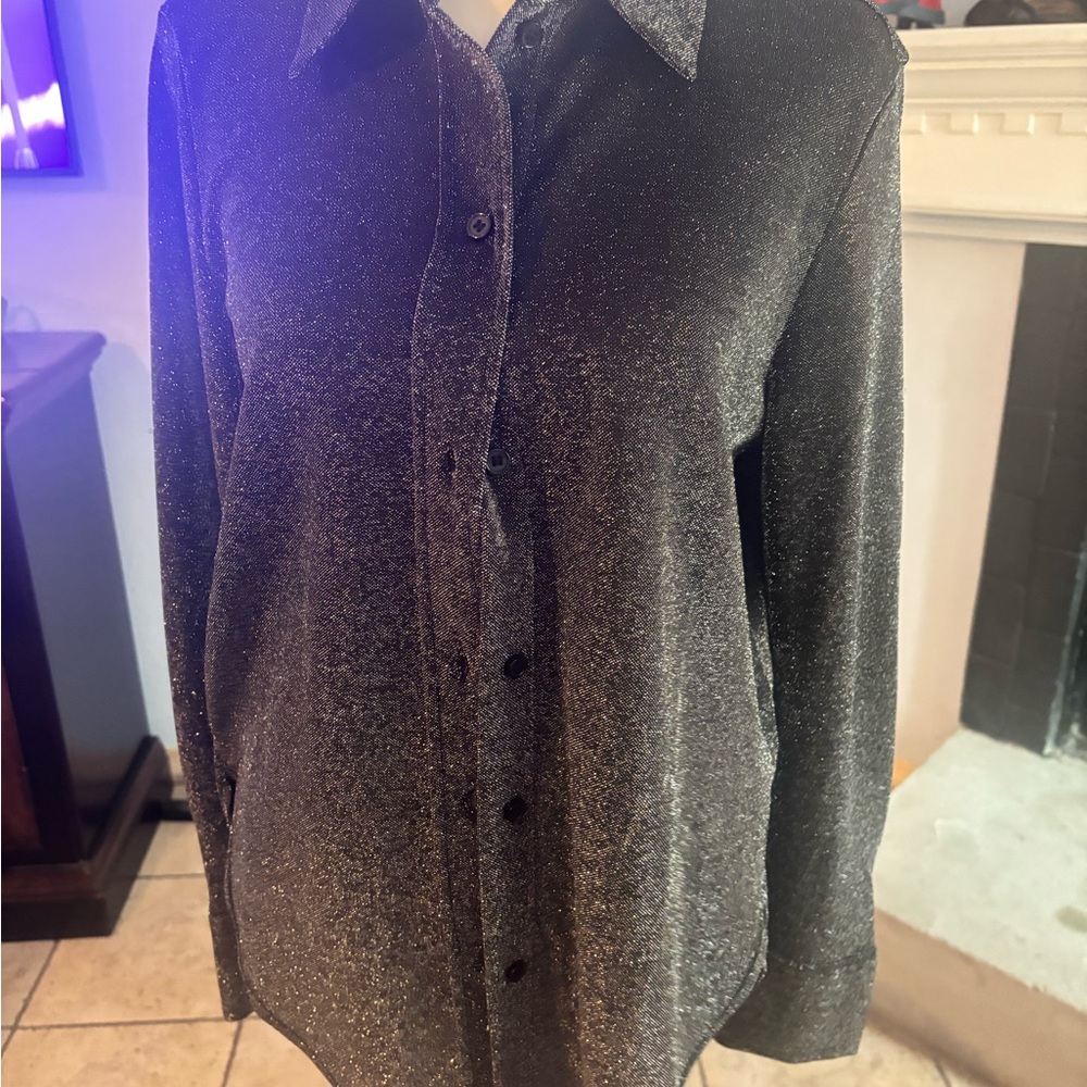 H&M Shimmering Dark Shirt